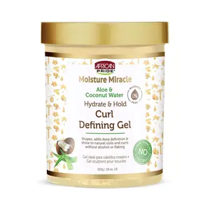 African Pride Moisture Miracle Hydrating Curl Defining Gel, 18oz Moisturizer for Curly & Coily Hair, Unisex Haircare, Frizz Control, Flake-Free, Paraben-Free