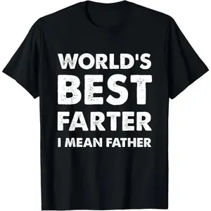 [100% Cotton] Father's Day Retro World's Best Farter Dad Joke T-Shirt Premium Cotton Apparel Fathersdaygift Graphic Tees Men graphic tee Streetwear