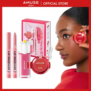 [AMUSE Seoul Official] IDOL MAKEUP SET (Dew Tint, Lip Smudger, Powder Lip & Cheek) | 3 Types | Full Face Set, Makeup Set