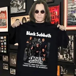 [SALE UP TO 30%] Ozzy Osbourne Thanks You For The Memories 19482025 T-shirt Men Women Tribute Tee, Memorial Rock Legend Shirt Unisex Shirt Made Using 100% US Cotton, Design & Printed In The USA