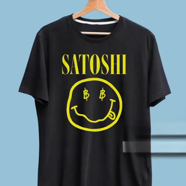 Satoshi Nakamoto Premium Shirt, Bitcoin Smiley Face Jack Dorsey Shirt, Premium Ultra Soft
