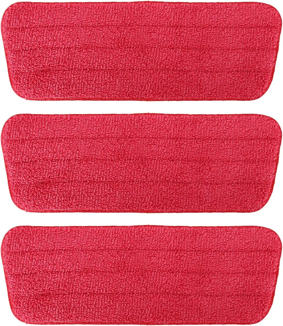 3 Packs Reusable Washable Cotton Microfiber Wet-Dry Floor Mop Pads, Spray Mop Replacement Heads, Refills Compatible with Rubbermaid Reveal, Reusable Mop Head