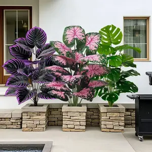 Artificial Plant, 3 Counts/set Large Outdoor Artificial Plant, Decorative Plant for Home Garden Yard Hotel, Home Decor Supplies, Fruit, Artificial Outdoor Plants