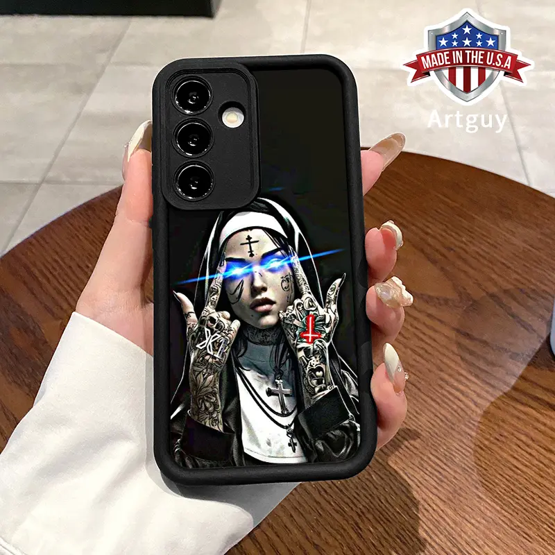 Compatible with Samsung S24 ultra plus S25 S23 S22 Ultra Plus Weird Nun Aesthetics Advanced fashion gift Rugged Durable shockproof Anti-Scratch soft Silicone case