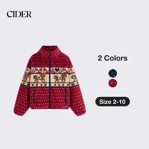 Cider Fleece Collar Graphic Jacket SpringStatements