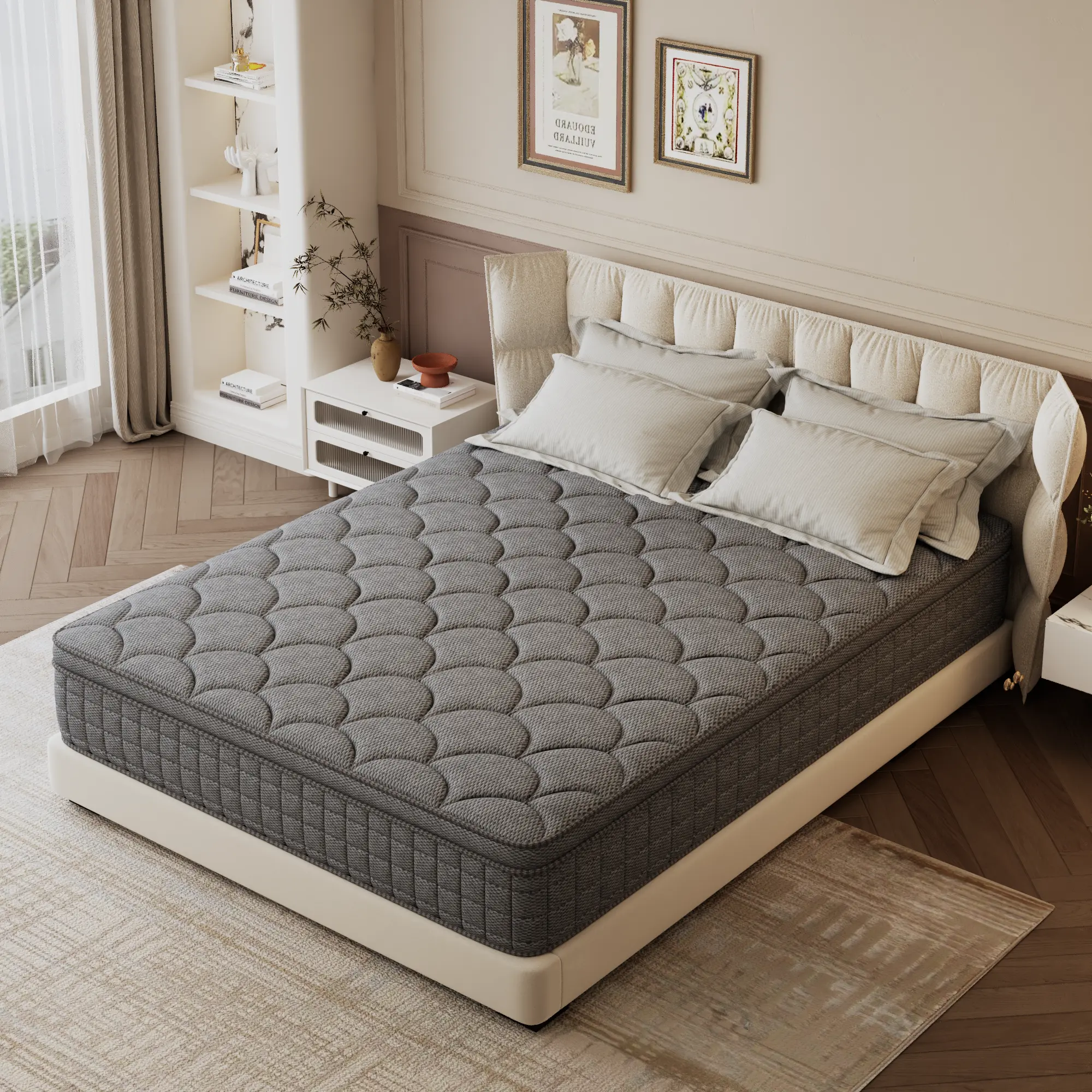 Flash Sale Twin Size Mattress | 12" Hybrid Foam Mattress with Memory Foam & Pocket Springs, Medium-Firm Support, Breathable, Quiet Motion Isolation, Ergonomic Design for Comfortable Home Use, Mattresses