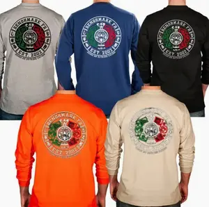 Benchmark Aztec Graphic FR Shirt, Graphic FR Long Sleeve Shirt, Men's Graphic Workwear T-Shirt, Long Sleeve Tee clothing CR07Z