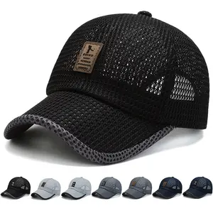 BIGWIG Men's Mesh Hat — Breathable Full-Mesh Cap, Long-Brim Baseball Hat, Outdoor Fishing Hat, Quick-Drying & Cooling Cap, Lightweight Trucker Hat — Ideal for Outdoor Sports & Running