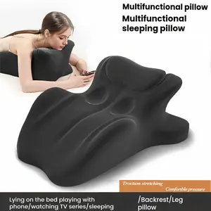 Multi-Function Pillow, Memory Foam Ergonomic Wedge Pillow with Cervical & Lumbar Support for Neck Lower Back Spinal Multi Use for Bed Office Reading Breathable nap sleeping Removable Cover Machine Washable 2026 Ideal Valentine's Day best Couples Gifts