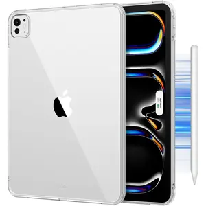 for iPad Pro 13 Inch Case M5/M4 2025/2024, Yellowing Resistant, Supports Pencil Pro Charge, Ultra-Thin Transparent Cover with Hard PC  for  iPad Pro 13-Inch, Clear