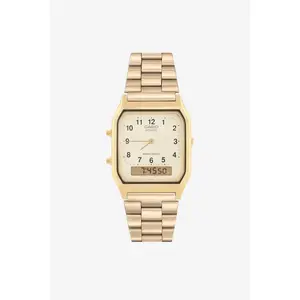WCHAMSIO - Men's Casio Classic Gold Watch