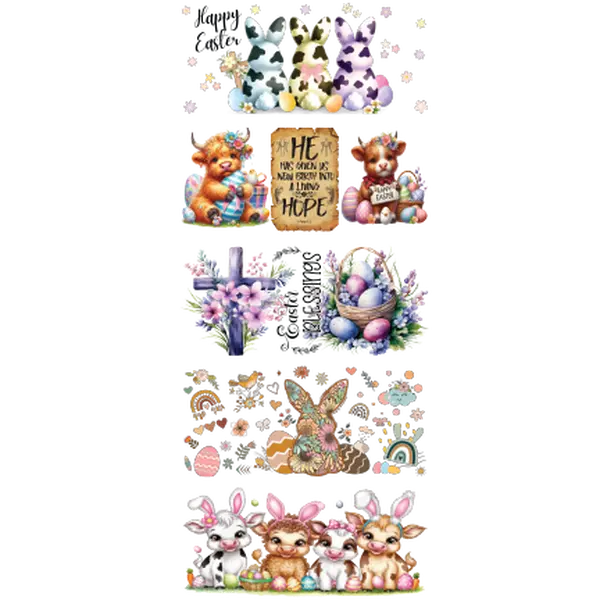 Happy easter UV DTF bundle for 16oz cups