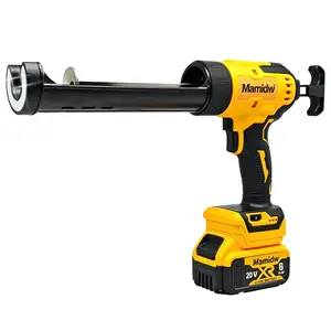 Cordless Caulking Gun, Anti-drip Silicone Gun, 300KG Thrust, LED Light Ring, Lightweight and Hand-friendly, Spraying Applicator for Grouting, Filling and Sealing Applications