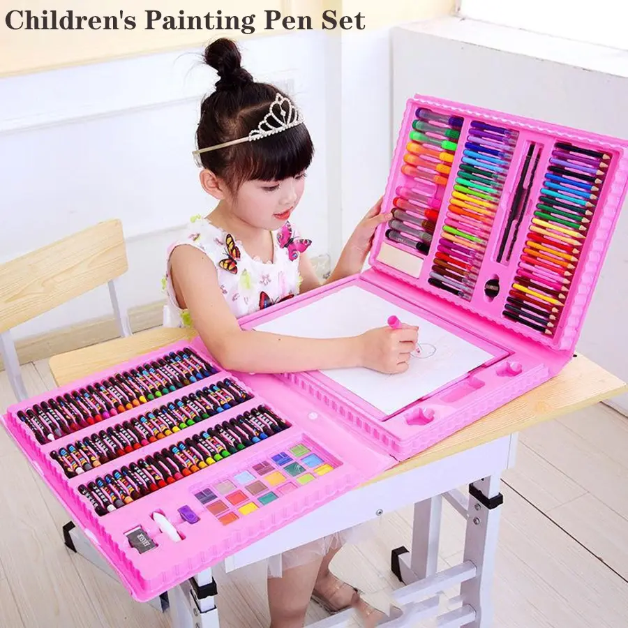 Art Supplies Set 42-208 Pieces, Colorful Drawing Pencils Set, Dual-Sided Painting Kit, Oil Pastels, Watercolor Pens, Art Tools for Kids, Art Materials, Coloring Materials Set, Art School Supplies, Art Sets, Art Kits, Art Crafting Kit