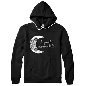 Personalized Stay Wild Moon Child Hippie Pullover Hoodie