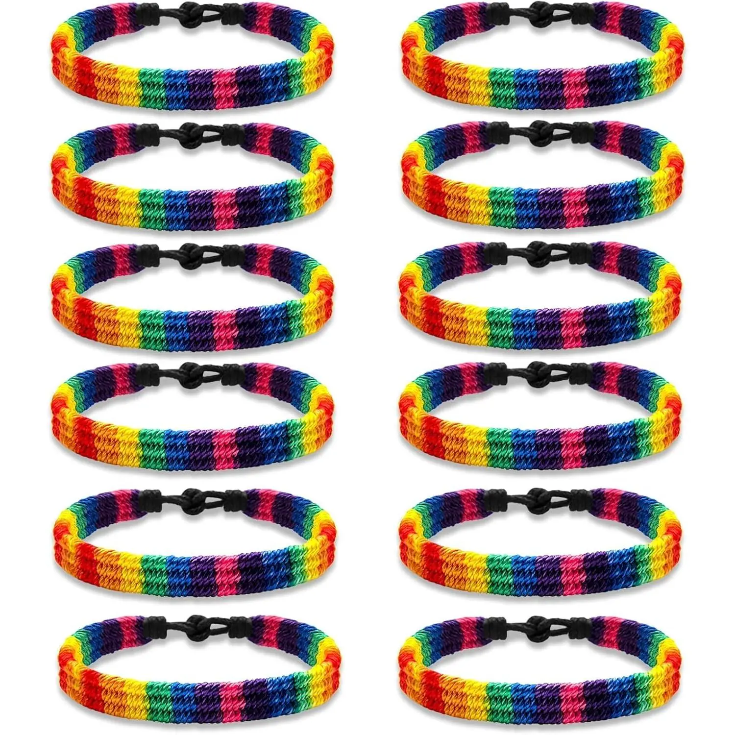 LGBT Pride Rainbow Bracelets for Couples  Pride Friendship LGBTQ Bracelet for Women Men Braided Wristband Adjustable