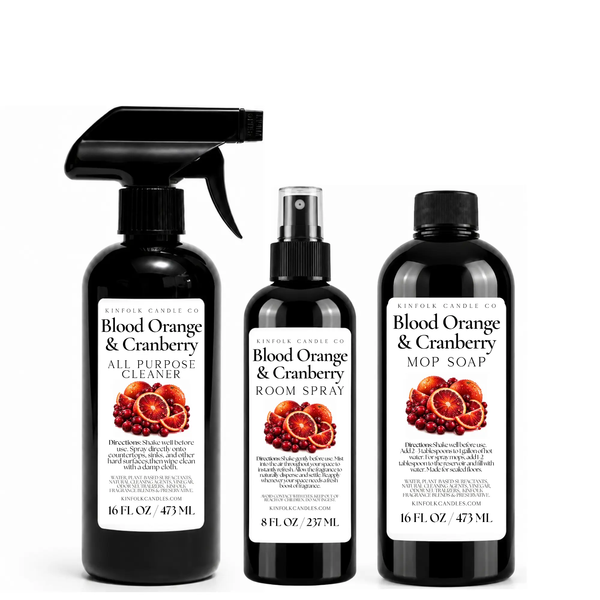 3-Piece Household Winter Mega Cleaning Bundle - Home Care Set with Mop Soap, All-Purpose Cleaner, Room Spray for Home Fragrance Scented Kitchen Cleaner