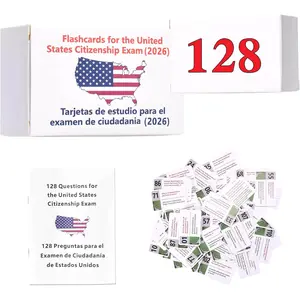 US Citizen Naturalization Exam Cards, Flashcards for The United States Citizenship Exam, 128 USCIS Questions and Answers Citizenship Flashcards