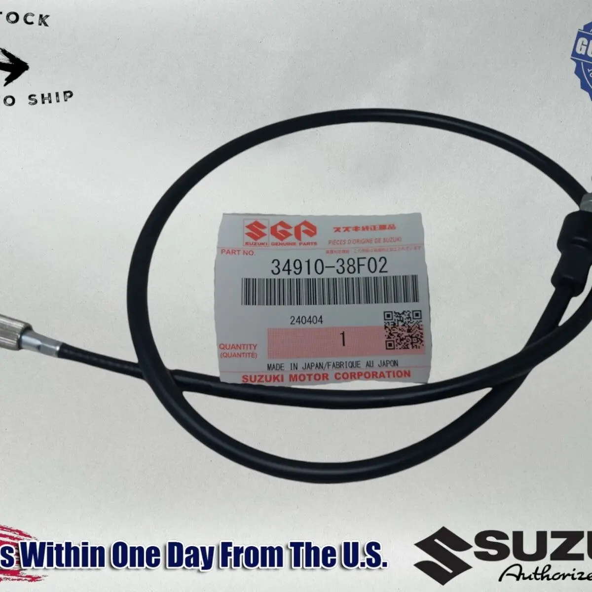 Suzuki OEM 2002-2009 Eiger King Quad Lt 400 Speedometer Cable 34910-38F02