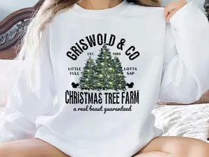Christmas Tree Sweatshirt Griswold's Tree Farm Since 1989 Sweatshirt/Shirt/Hoodie, Retro Crewneck, For Girlfriend, Cotton, Print Tee