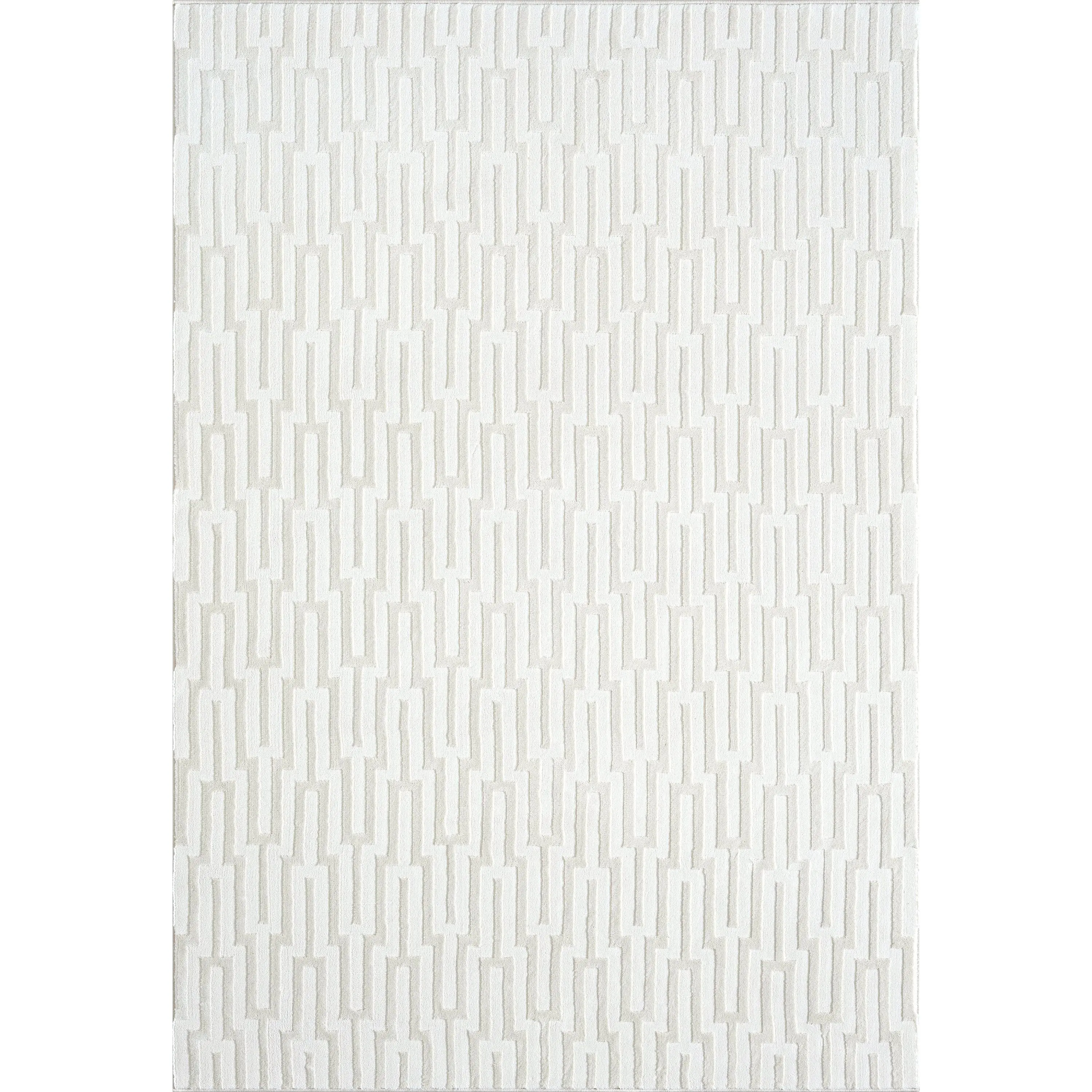 Indoor Neutral Geometric Cream Area Rug - Minimalist, Modernism, Nordic Household Textile Carpet, Minimalist Area Rugs, Modernism Area Rugs