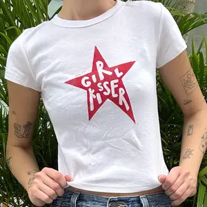 girl kisser baby tee