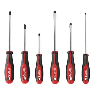 Milwaukee Elec Tool 239706 Screwdriver Set, Black & Red - Pack of 6
