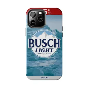 Busch Light Beer Can Label Case for iPhone 17-7 Pro Max Plus & Samsung Galaxy S25-S21 Ultra Plus - Mountain Brew Aesthetic Phone Cover unisex
