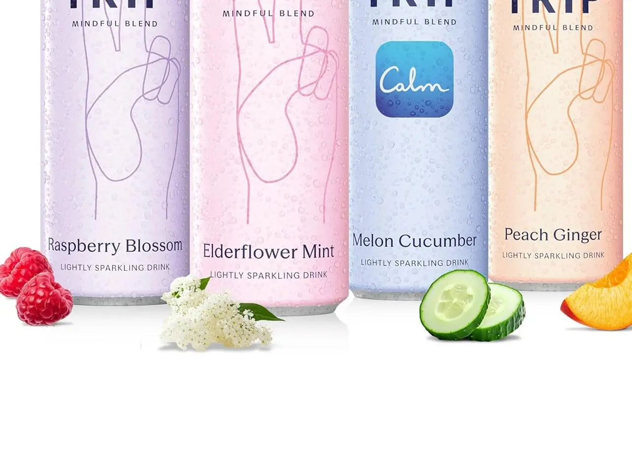 TRIP Lightly Sparkling Adaptogen Seltzer Variety Pack 12 x 12oz  Non Alcoholic Sparkling Drink with Magnesium, Ashwagandha, Lion's Mane & L-Theanine, No Added Sugar, Vegan