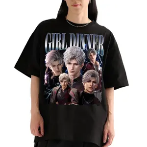 Love And Deepspace Sylus Girl Dinner Retro T-Shirt Sweatshirt Hoodie Fabric Womenswear