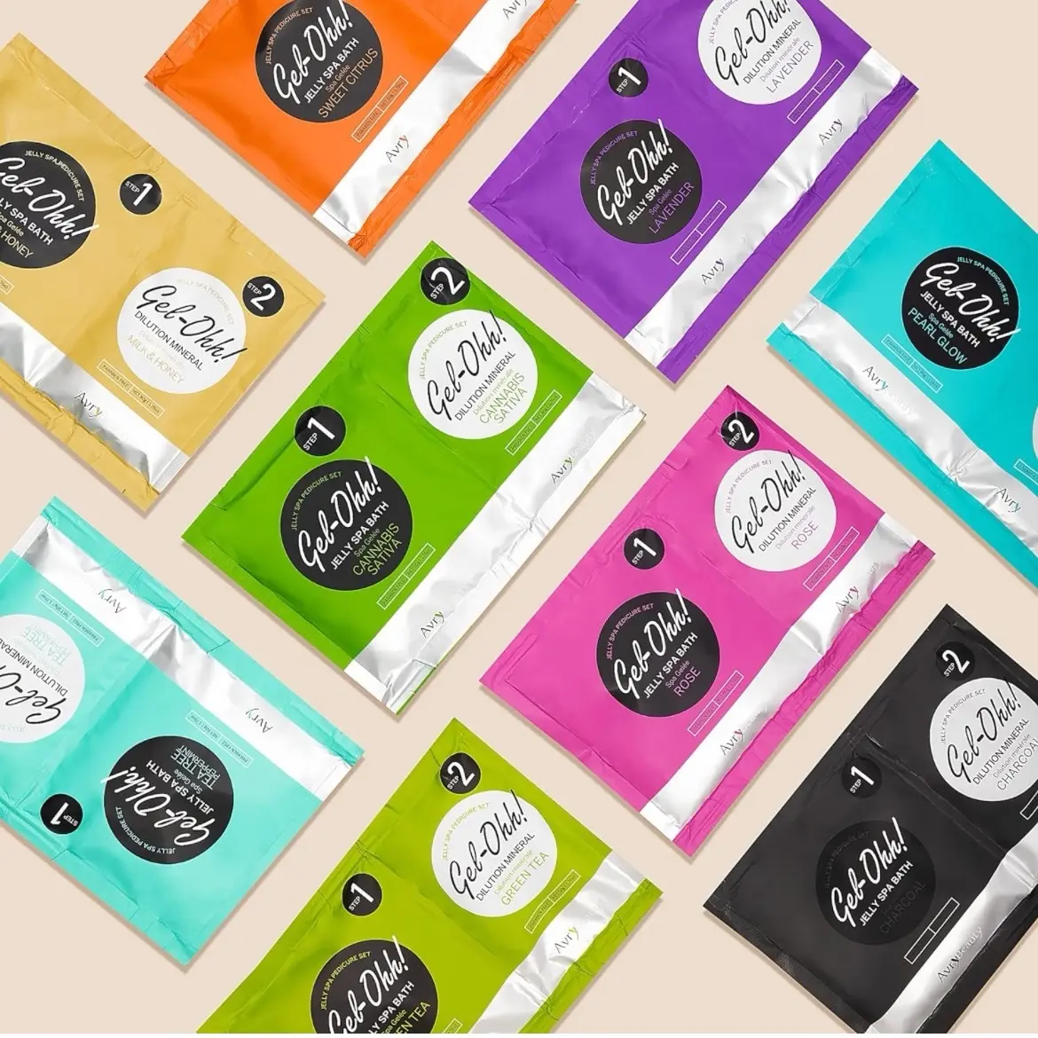 Avrybeauty Gel-Ohh! Jelly Spa Bath Pedicure Treatment Hydrating Smooth
