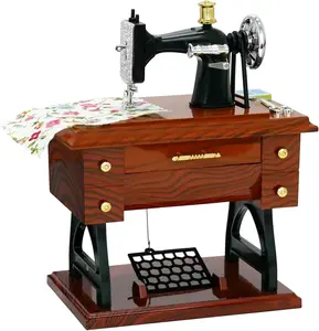 Sewing Machine Mini Music Box,  Sewing Music Box Clockwork Home Crafts Table Desk Decoration Birthday