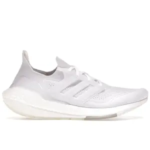 adidas Men's Ultra Boost 21 Triple White Running Shoes, from StockX