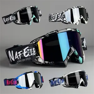 Adult Off-Road Motorcycle Goggles - Windproof, Anti-UV, Dustproof, Scratch-Resistant Protective Eyewear for Motocross, ATV, Dirt Bike Racing & Outdoor Sports