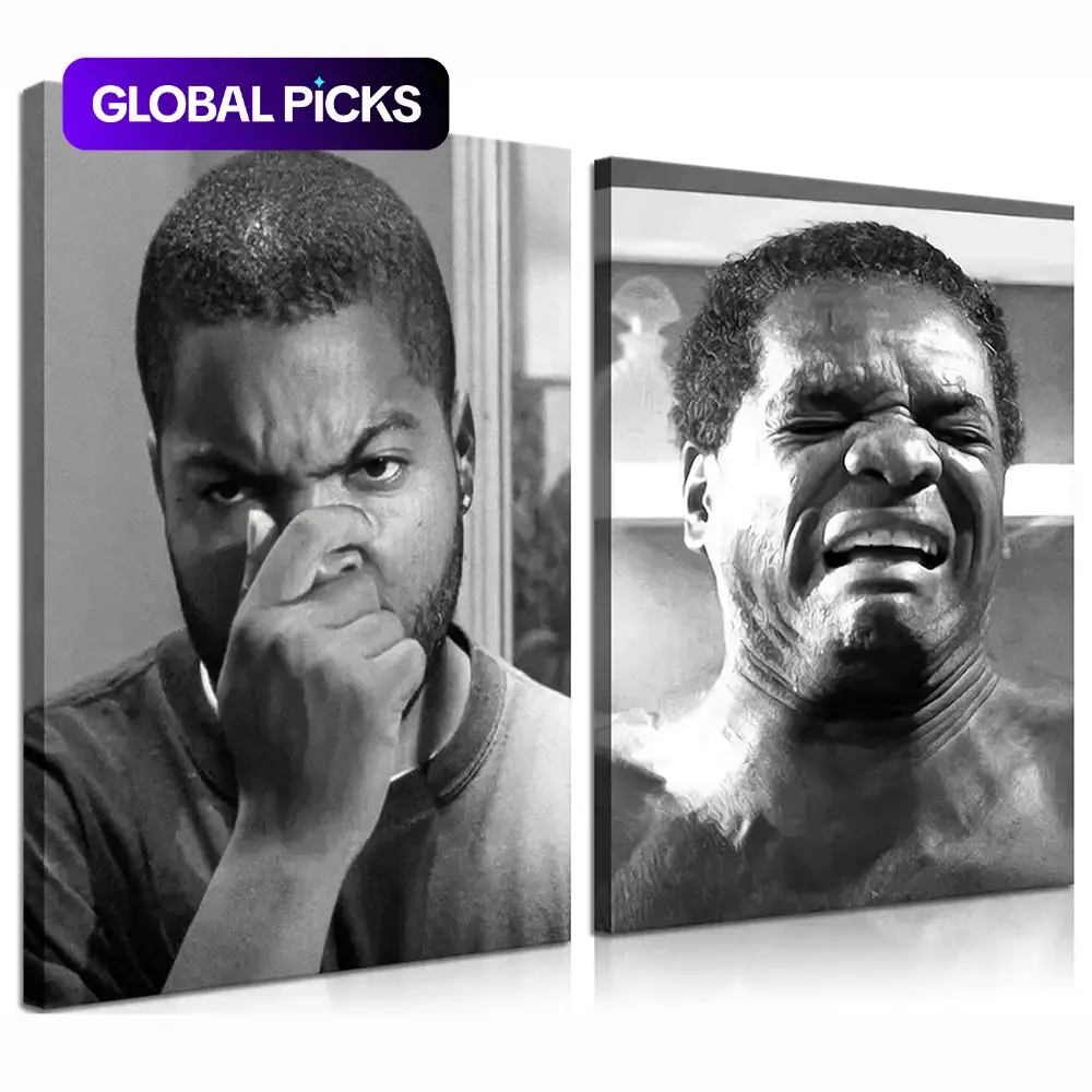 Funny Bathroom Canvas Wall Art, Set of 2 Vintage Comedy Movie Posters, Funny Print Design, Toilet Decorations, 12 x 16 Inches #GLOBAL PICKS