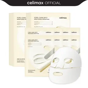 [celimax official] Pore+Dark Spot Brightening Cream Mask 8ea | Non-Sticky Sheet Mask for Enlarged Pores with Niacinamide, Tranexamic Acid, Pore Minimizer, Non-Irritating, Hydrating, hyperpigmentation for face