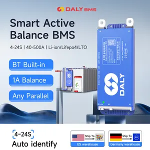 DALY Battery Protection Board smart BMS 4-24s 40-500a 12v 24v 48vLifepo4 BMS with 1A Balancing function Built In Bluetooth Li-ion 40a 60a 80A 100A 150A 200A 250A 300A 400A 500A 4S 7s 8S 10s 12s 13S 15S16S 20S24S 36v 60v 72v