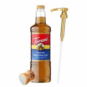 Torani Toasted Marshmallow Syrup 1 Liter Bottle with Pump Dispenser - Rich Coffee Flavoring Made with Pure Cane Sugar & Natural Flavors - Perfect for Lattes, Desserts & Beverages