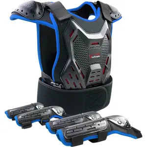 Kids Motorcycle Armor Suit Dirt Bike Gear-Youth Teen Motocross Riding Protector with Knee, Elbow, Arm, Shoulder Protection Pad For Cycling, Off-Road Riding, Skiing, Skating