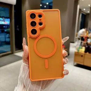Magnetic Phone Case: Matte Translucent Wireless Charge Protective Case, Smartphone for Samsung Galaxy S26Ultra S26Plus S26 S25Ultra S25Plus S25 S24Ultra S24Plus S24 S23Ultra S23Plus S23 A16 A36 A56 Accessories Protector Casing