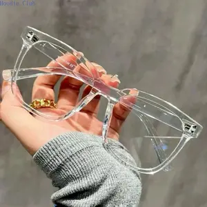 3-Pack Oversized Square Blue Light Blocking Glasses for Men and Women, Y2K Clear Frame UV Anti-Fatigue Eyewear Set, Trendy Casual Office & Study Computer Glasses for Daily Wear