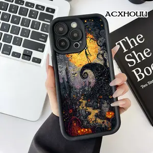 Colorful Nightmare World Pattern Case for iPhone 16 E Pro Max 15 Plus 14 13 12 11 XS XR Soft TPU Bumper Drop Protection Durable Back Cover