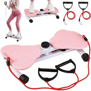 Abdominal twist machine, abdominal twist board with resistance bands - 300-pound capacity home fitness equipment. Non-slip, suitable for both women and men.