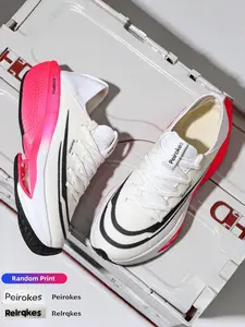 Fluorescent Unisex Running Shoes, Outdoor Running Shoes, Street Style Low Top Sneakers, Lightweight Shock Absorption, All Season Sports Footwear, Breatheable Running Shoes