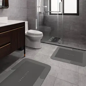 2-Piece Diatomaceous Earth Bath Mat Set - Quick-drying, Non-slip, Soft and Comfortable Bathroom Floor Mats, Suitable for Bathrooms, Showers, Doorways, Kitchen Floors, and As A Non-slip Mat; Also Great for Winter Home Decor and Christmas Gifts.