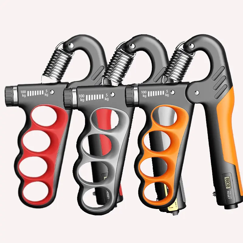 Adjustable Hand Grip Strength Trainer, 5-100kg Hand Grip Strengthener with LCD Display for Home Gym Workout, Hand Grip Exerciser for Muscle Training & Recovery,Adjustable Workout Equipment, Handgrip, Hand Grips for Strength Training