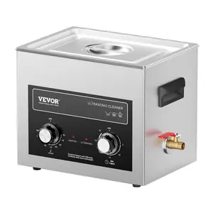 VEVOR Ultrasonic Cleaner with Heater and Timer, Digital Sonic Cavitation Machine, 240W 10L Stainless Steel Jewelry Cleaner for Professional Tool Watch Glasses Retainer Denture Coin Cleaning