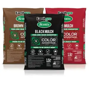 Scotts Earthgro Black Mulch 1.5 Cubic Feet Bag for Gardening and Landscaping Year-Long Quality Assurance Color Advantage