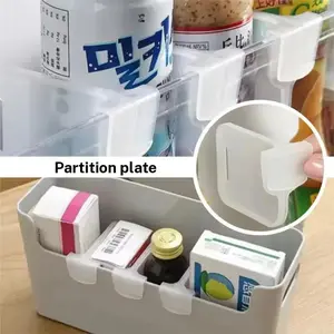 8pcs Refrigerator side door sorting partition card buckle kitchen bedroom storage storage sorting box space division
