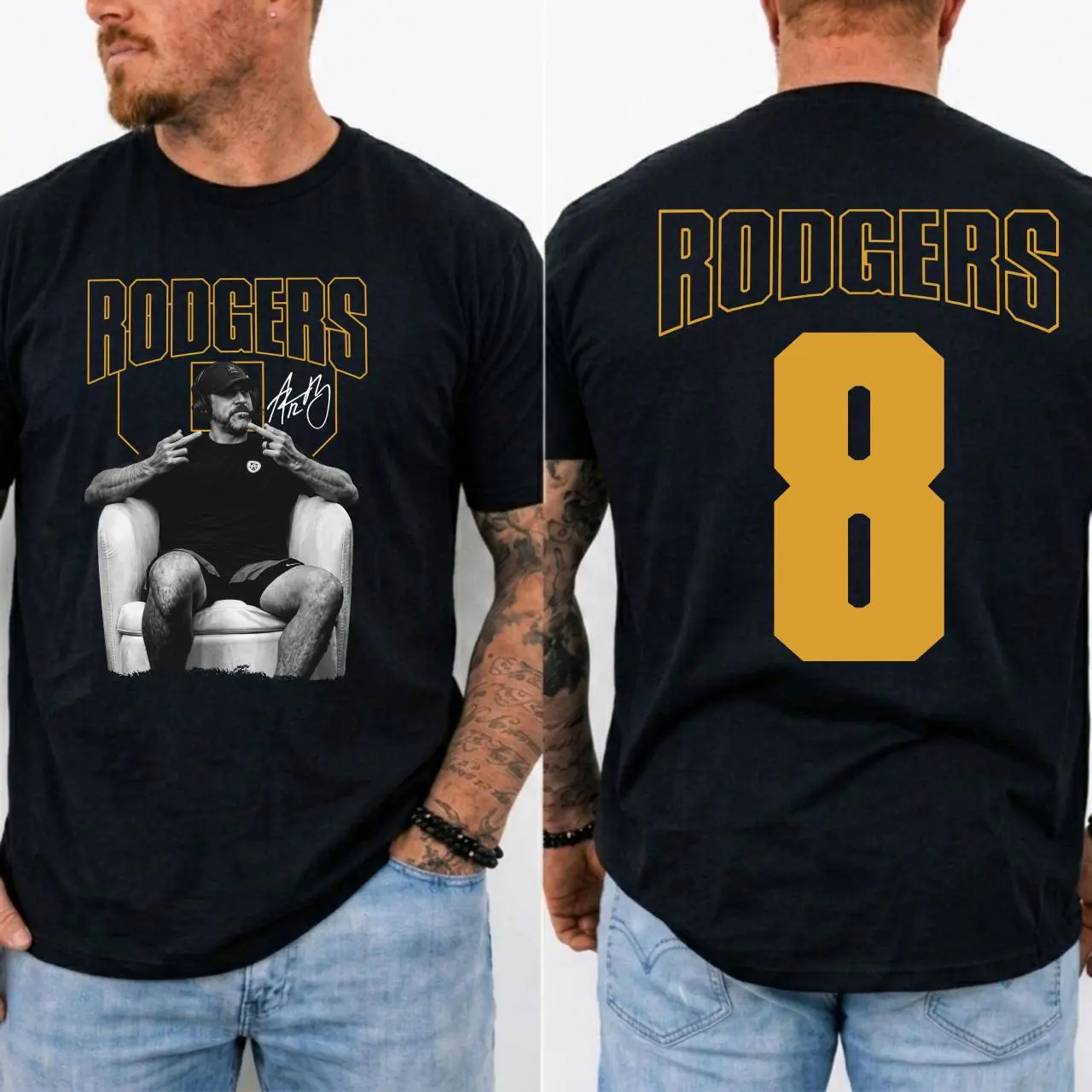 Rodgers "F*ck Hands" Football T-Shirt, graphic t-shirts, Football merch, men's clothing clothes merch, Gift For Women, Football Gift Unisex.